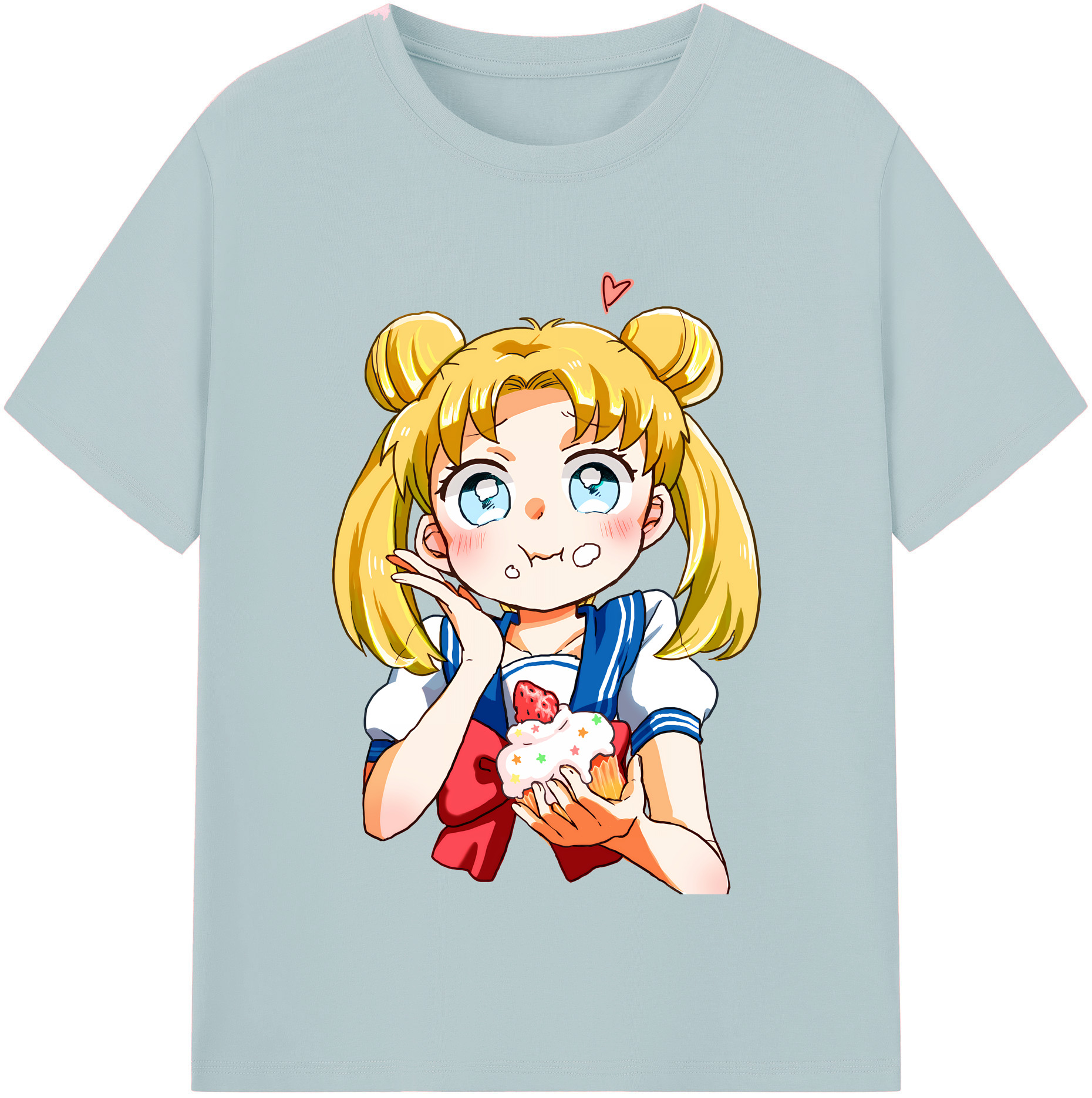 （画像用） 美少女戦士セーラームーン 愛野 美奈子 あいの みなこ Sailor Moon Aino Minako 綿100％半袖Tシャツ（フロントプリント）